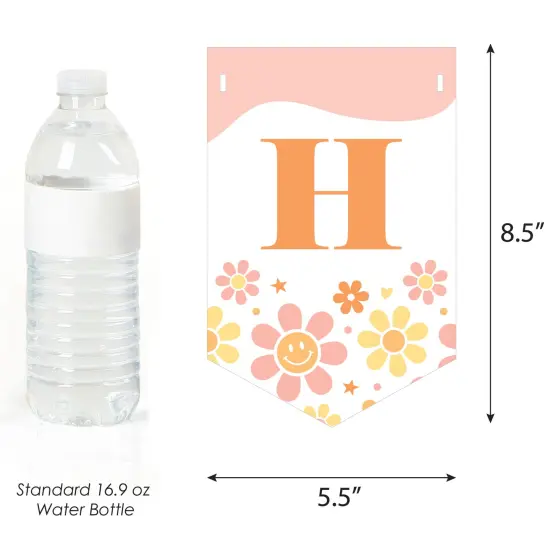 Big Dot of Happiness Stay Groovy - Hippie Birthday Party Bunting Banner - Party Decorations - Happy Birthday {3}