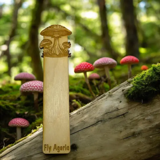 Bookmark - Fly Agaric - Birch wood {4}