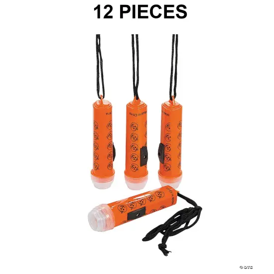 Mini Halloween Flashlights on A Rope - 12 Pc. {1}