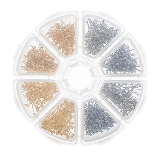John Bead 8-Slot Ball Head Pins Jewelry Findings Kit Assortment, 700pcs {2}