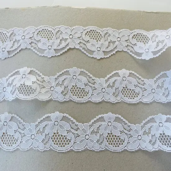 Kitcheniva 1.75" Wide 2 Yards Bright White Embroidered Ribbon {2}