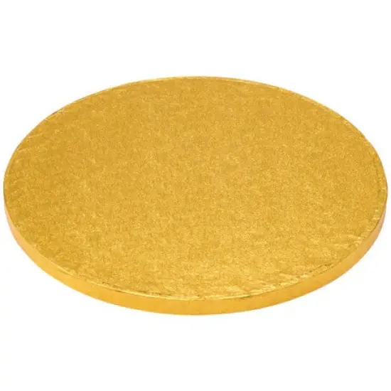 10" Round Gold Foil Cake Board Drum {2}