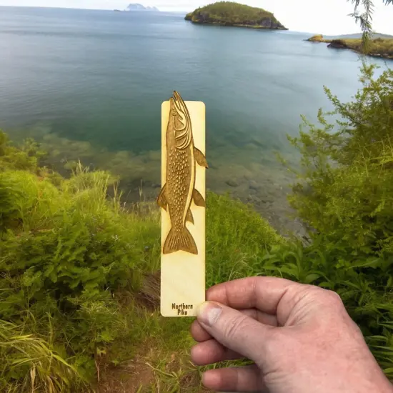 Bookmark - Northern Pike Fish - Birch wood {4}