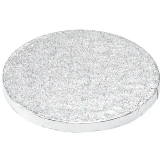 6" Round Silver Foil Cake Board Drum {2}