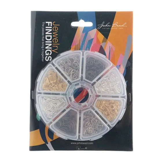John Bead 8-Slot Jump Rings Jewelry Findings Kit Assortment, 1200pcs {3}