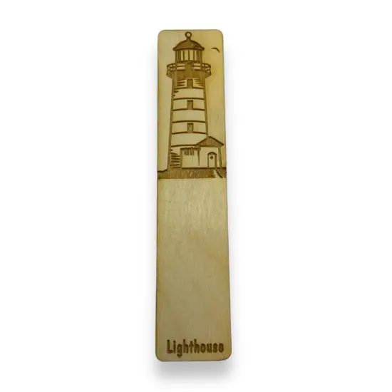 Bookmark - Lighthouse - Birch wood {1}