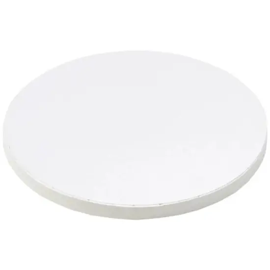 8" Round White Foil Cake Board Drum {2}