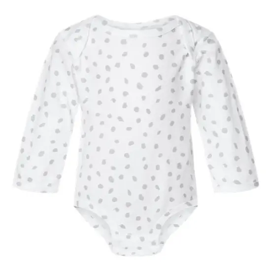 Rabbit Skins&reg; Infant Classic Jersey Long Sleeve Bodysuit White Spot {2}
