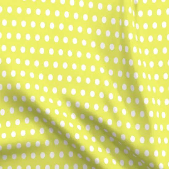 Various Fabrics by the Yard or Fat Quarter Yellow Bright Retro Neon Doll Fashion Playhouse Party Polka Dots Medium Scale Custom Printed Fabric by Spoonflower {5}