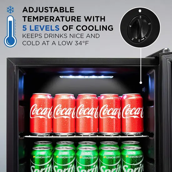 Ivation Beverage Refrigerator Ultra Cool Mini Fridge Beer, Juice Cooler for Home & Office - Black {2}