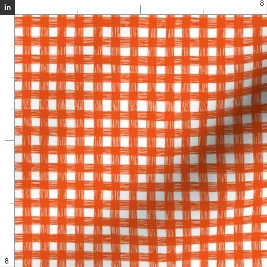 Various Fabrics by the Yard or Fat Quarter Farmhouse Plaid Gingham Cottagecore Spring Summer Red Small Scale Custom Printed Fabric by Spoonflower {4}