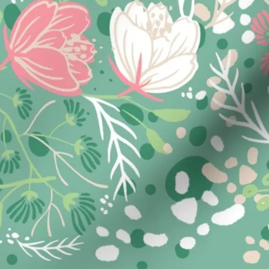 Various Fabrics by the Yard or Fat Quarter Abstract Garden Pond Fairy Lily Pad Whimsical Nature Floral Custom Printed Fabric by Spoonflower {7}