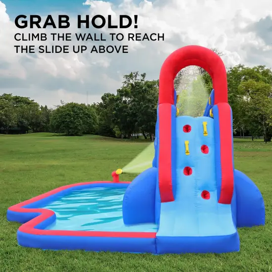 Sunny & Fun Inflatable Kids Backyard Water Slide Park with Splash Pool {3}