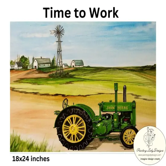 Time to Work (John Deere) - Art paper for Decoupage and Mixed Media {1}