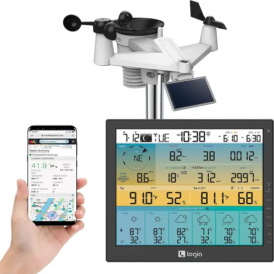 Logia 7-in-1 Wireless Weather Station 10" with 6-Day Forecast {1}