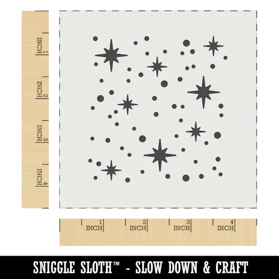 Shining Stars Outer Space Wall Cookie DIY Craft Reusable Stencil {7}
