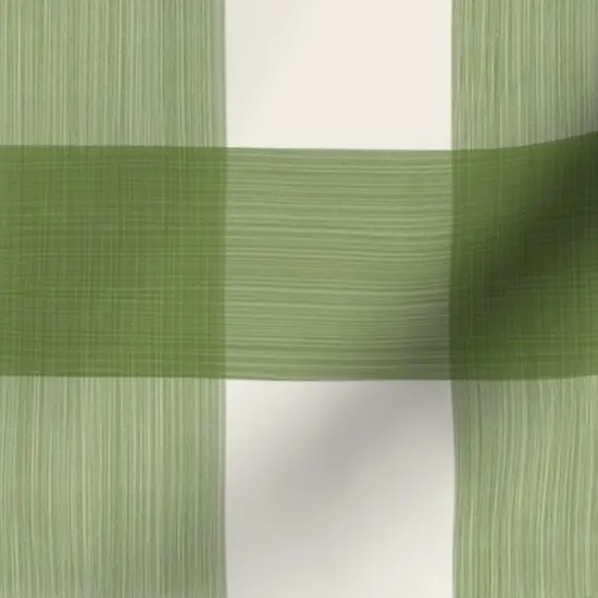 Various Fabrics by the Yard or Fat Quarter Buffalo Plaid Gingham Check Watercolor Spring Summer Green Cream Custom Printed Fabric by Spoonflower {7}