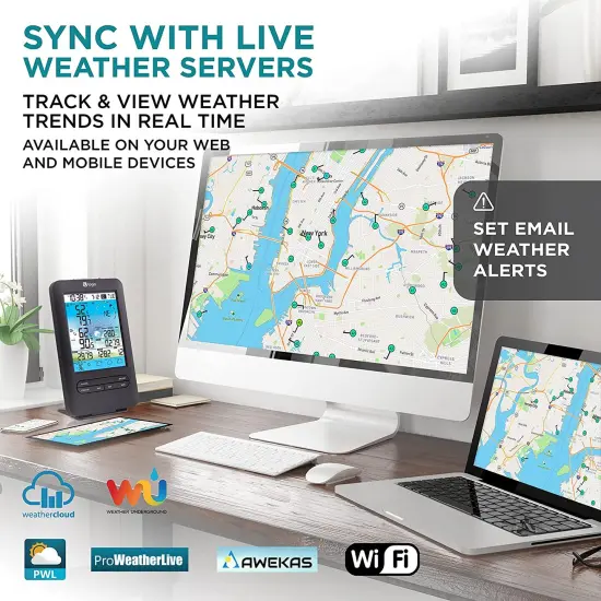 Logia 7-in-1 Wireless Weather Station 5.5" with 3-Day Forecast {6}
