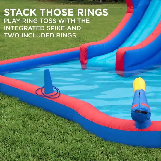 Sunny & Fun Inflatable Kids Backyard Water Park W/Slide & Bounce House {5}