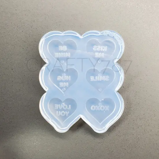 Heart Candy with Words Dangle Earring Mold (D2) {3}