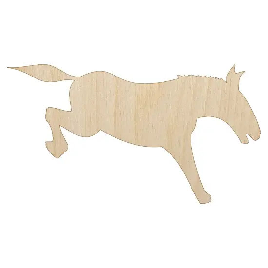Donkey Kicking Solid Unfinished Wood Shape Piece Cutout for DIY Craft Projects {7}