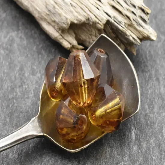 14mm Crystal Picasso Faceted Bicone Beads {3}