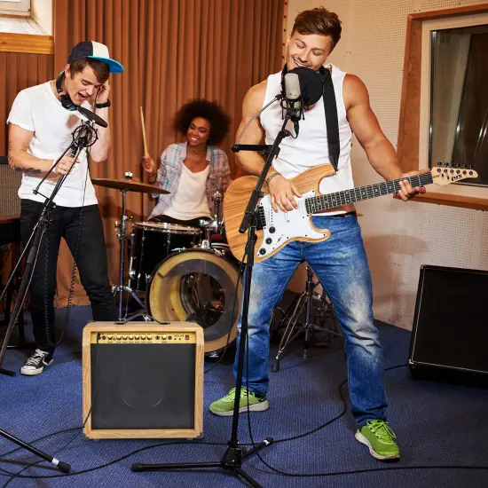 LyxPro Electric Guitar Amp, 60 Watt Portable Amplifier Natural {6}