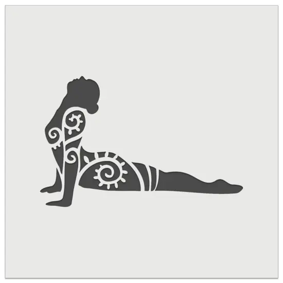 Yoga Pose Bhujanasana Cobra Pose Wall Cookie DIY Craft Reusable Stencil {7}