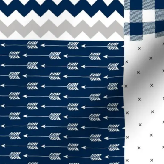 Various Fabrics by the Yard or Fat Quarter Blue Cheater Quilt Plaid Chevron Patchwork Arrows Dots Check Custom Printed Fabric by Spoonflower {7}