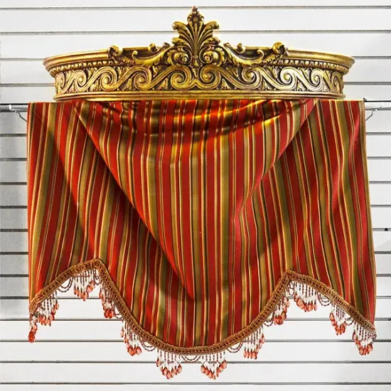 Isabella Scalloped Bead Fringe Trim Aqua Multi {4}