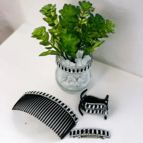 5 yards of Kelby 1-Row Iron-OnBaguette Rhinestone Trim {3}