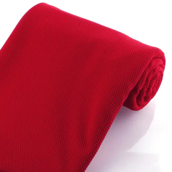 Solid 4 way Stretch Liverpool Bullet Fabric Red {3}