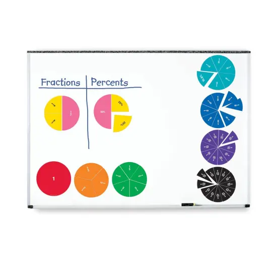 Double-sided Magnetic Fraction Circles, Pack of 9 {5}