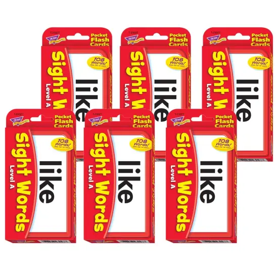 Sight Words &ndash; Level A Pocket Flash Cards, 6 Packs {1}