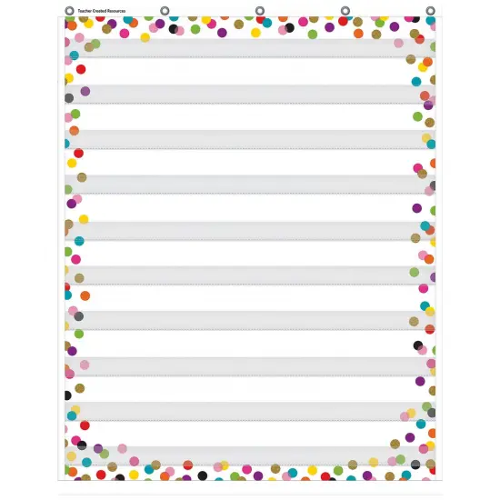 Confetti 10 Pocket Chart, 34" x 44" {1}