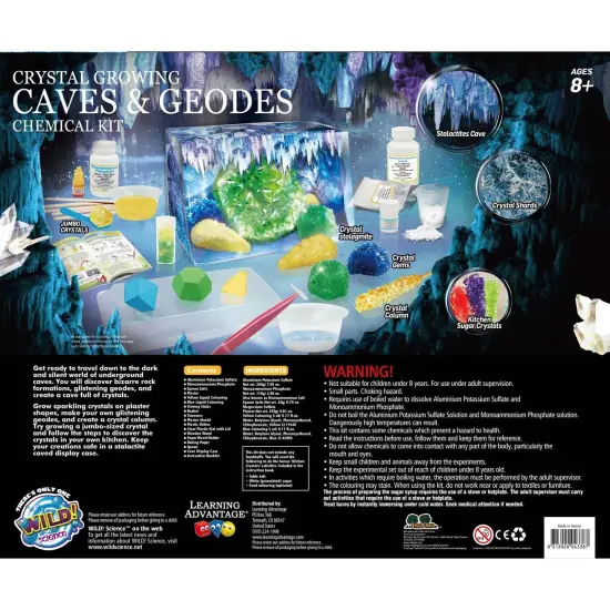 Crystal Growing Caves and Geodes - Science Kit for Ages 8+ - Grow Stalagmites, Columns and More - Includes Display Case {4}