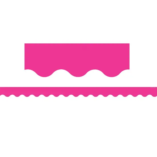 Hot Pink Scalloped Border Trim, 35 Feet Per Pack, 6 Packs {3}
