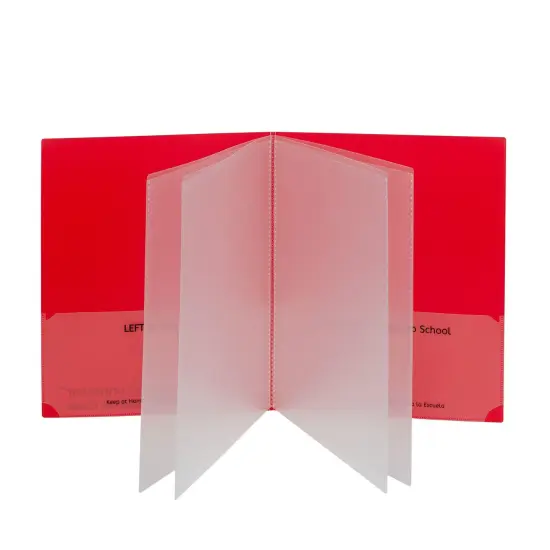 Classroom Connector&trade; Multi-Pocket Folders, Red, Box of 15 {1}