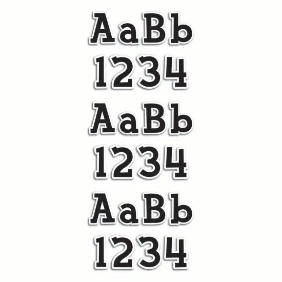 Fancy Black 4" Designer Letters, 210 Per Pack, 3 Packs {1}