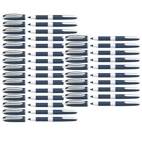 One Change Refillable Rollerball Pens, 0.6 mm, Blue, Pack of 5 {1}