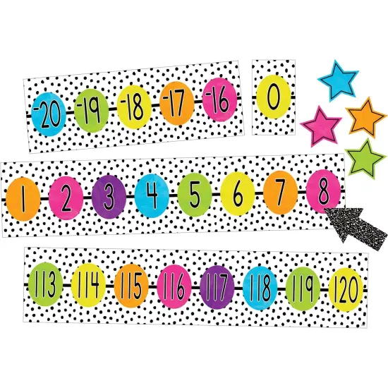 Brights 4Ever Number Line (-20 to 120) Bulletin Board Set {1}