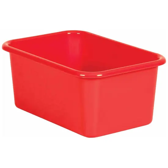 Red Small Plastic Storage Bin, Pack of 6 {2}