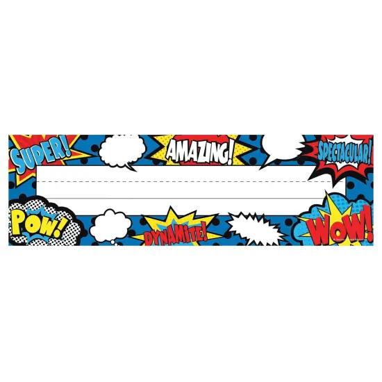 Superhero Flat Name Plates, 36 Per Pack, 6 Packs {2}