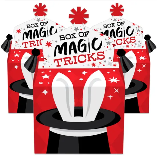 Big Dot of Happiness Ta-Da, Magic Show - Treat Box Party Favors - Magical Birthday Party Goodie Gable Boxes - Set of 12 {4}