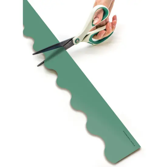 Eucalyptus Green Scalloped Rolled Border Trim, 50 Feet Per Roll, Pack of 3 {2}