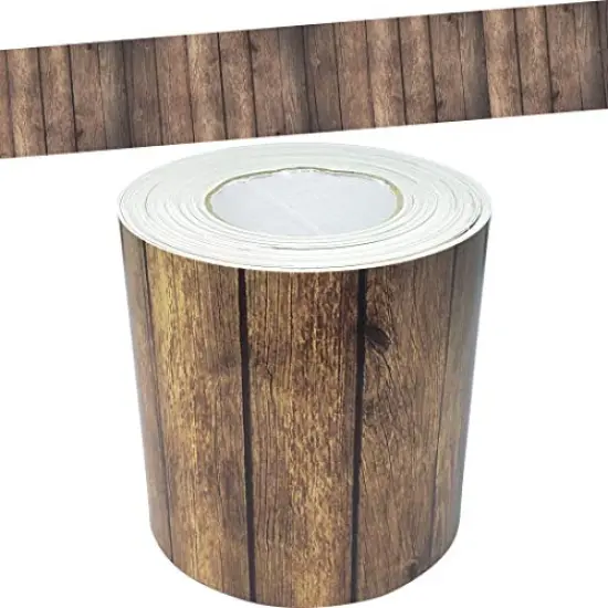Dark Wood Straight Rolled Border Trim - 50ft - Decorate Bulletin Boards, Walls, Desks, Windows, Doors, Lockers, Schools, Classrooms, Homeschool & Offices {2}