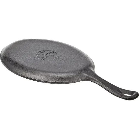 Lodge Logic LOS3 Cast Iron Oval Serving Griddle with Handle 10 x 7.5 in {5}