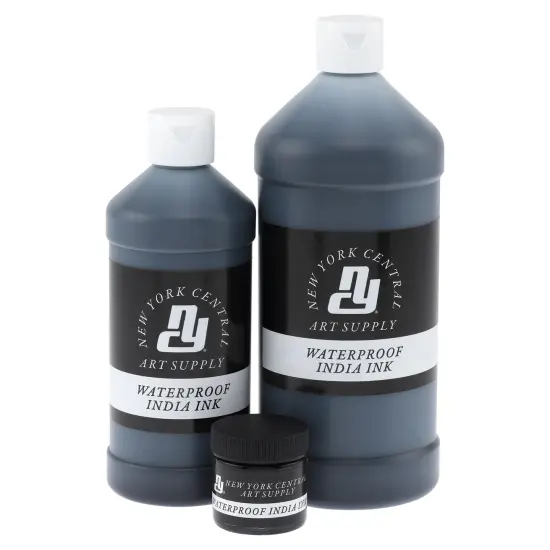 New York Central&reg; India Ink Bottles - Make an Impact with Matte Black India Ink, Perfect For Artists, Calligraphy, Illustrations, & More! {2}