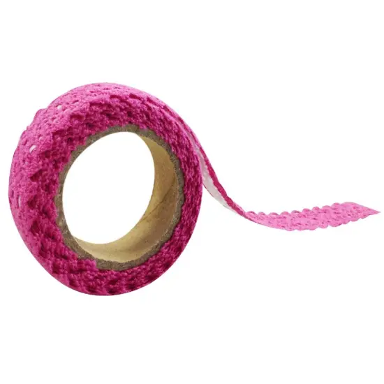 Wrapables Decorative Lace Tape Hot Pink {2}