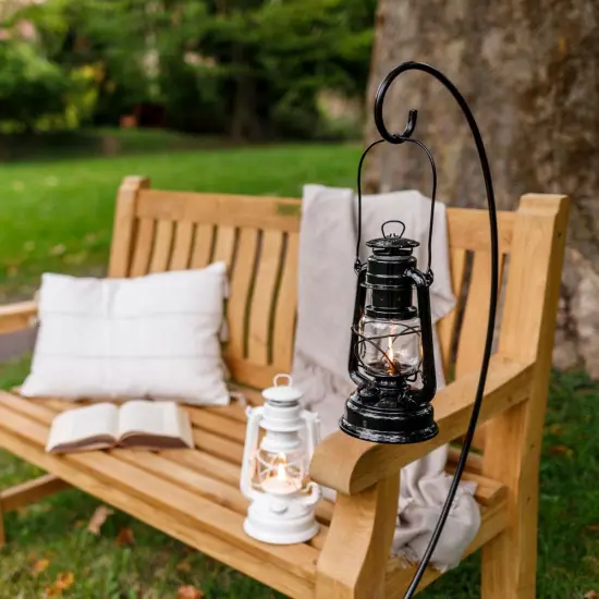 Feuerhand Lantern Holder, Hanging Ground Spike for Your Outdoor Fuel Lamp, Powder-coated Steel, 63.8 inches high {7}